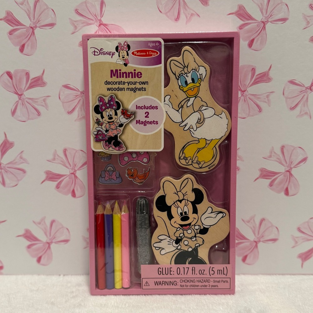 Disney Minnie‎ Mouse Daisy Duck Wooden Magnets Craft Kit Melissa Doug Ages 4+